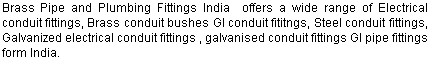 electrical conduit fittings